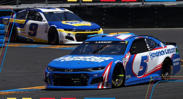 Look back: Larson holds off Elliott to win Sonoma in 2021