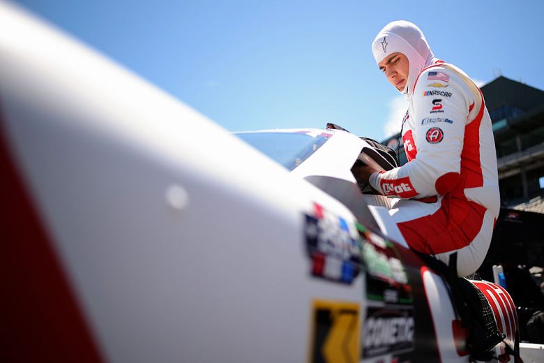 Sammy Smith enters his car at Sonoma.