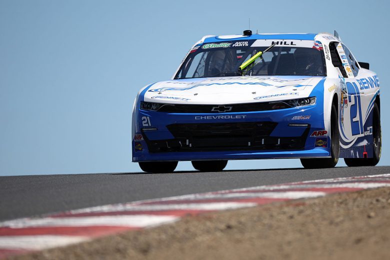 Austin Hill drives at Sonoma.