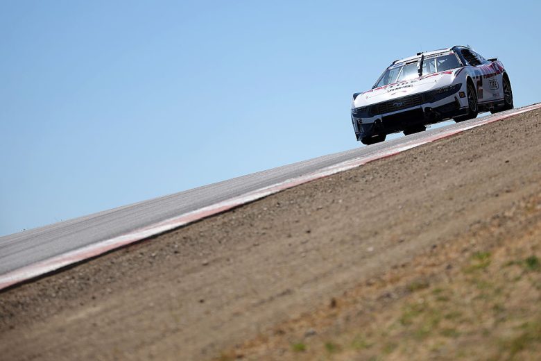Austin Cindric drives at Sonoma.