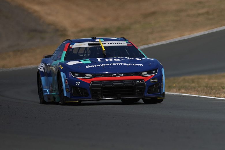 Michael McDowell drives at Sonoma.