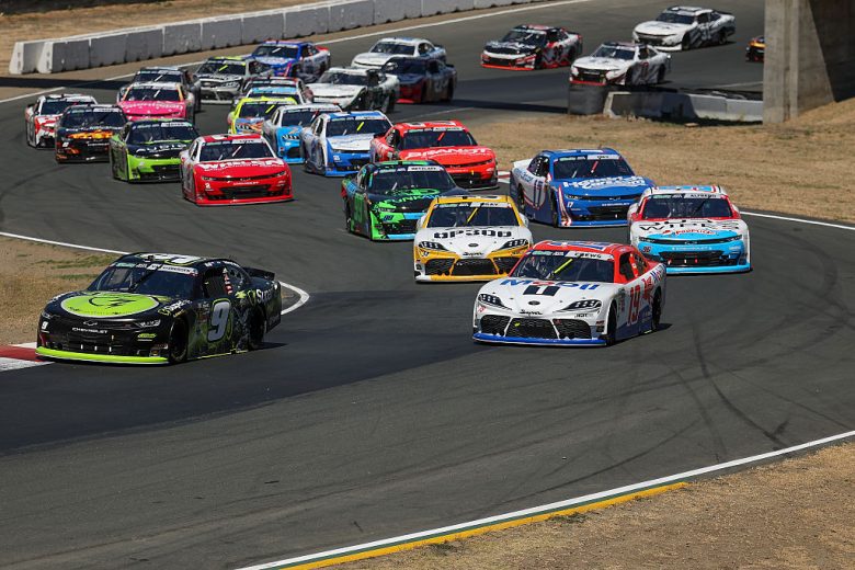 A general view of racing at Sonoma.