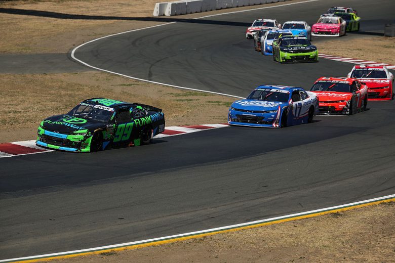 A general view of racing at Sonoma.
