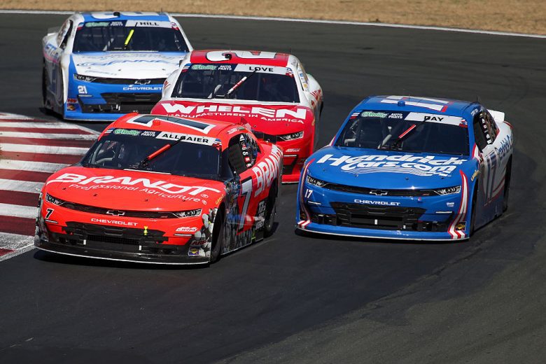 A general view of racing at Sonoma.