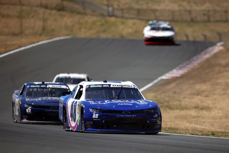 A general view of racing at Sonoma.