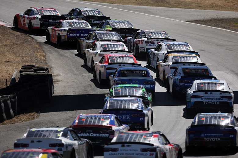 A general view of racing at Sonoma.