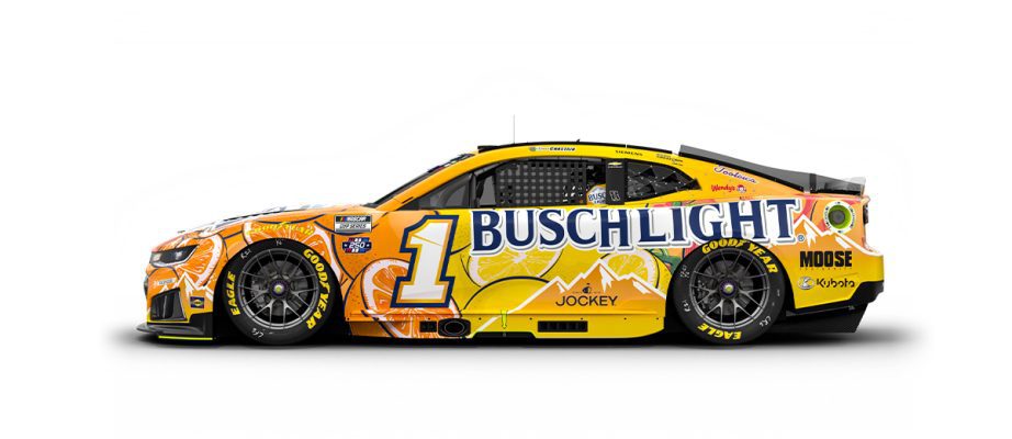 A graphic depicting the No. 1 Chevrolet.
