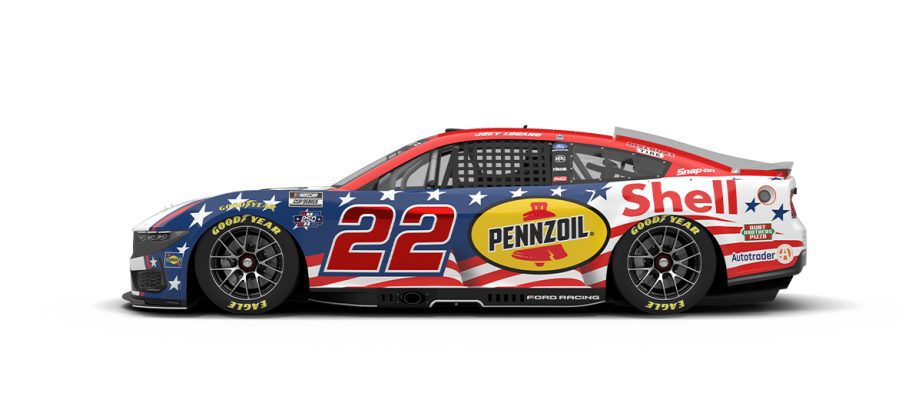 A graphic depicting the No. 22 Ford.