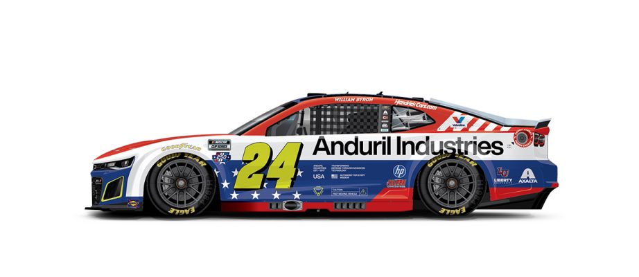A graphic depicting the No. 24 Chevrolet.