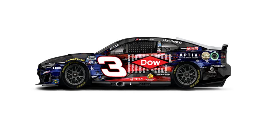 A graphic depicting the No. 3 Chevrolet.
