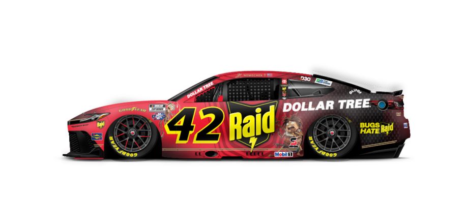 A graphic depicting the No. 42 Toyota.