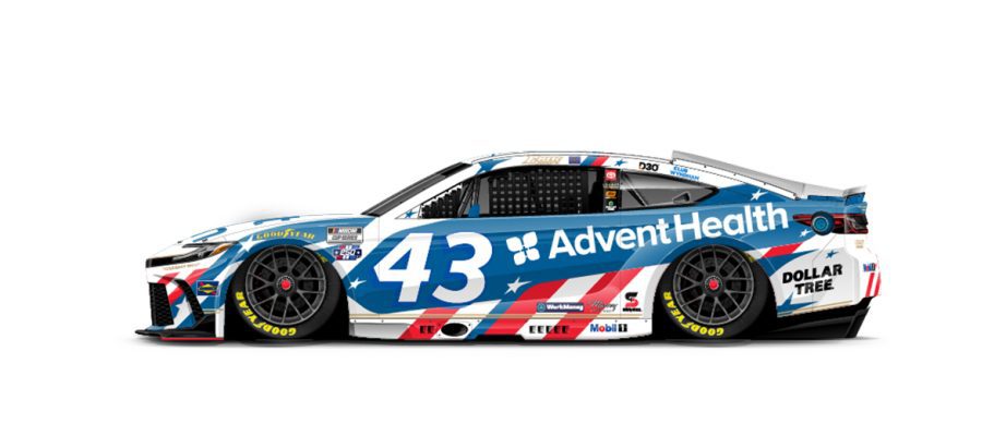 A graphic depicting the No. 43 Toyota.