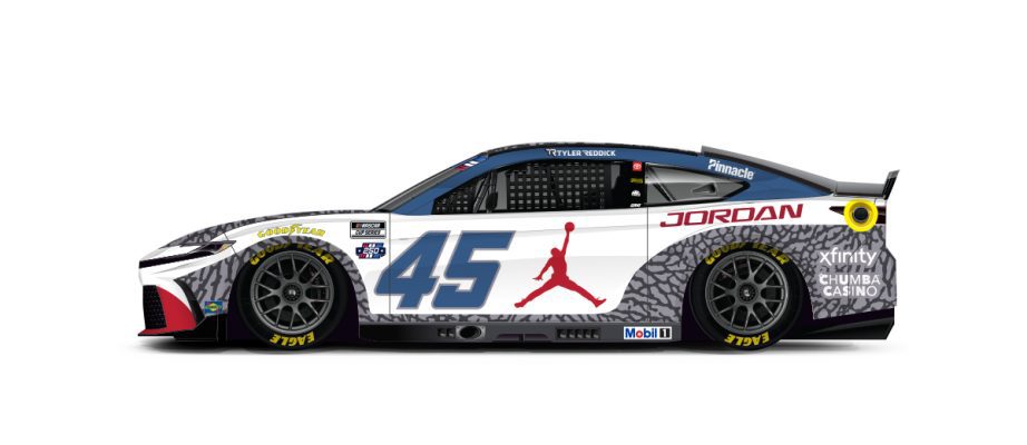 A graphic depicting the No. 45 Toyota.