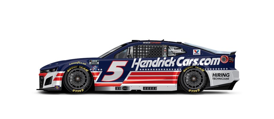 A graphic depicting the No. 5 Chevrolet.