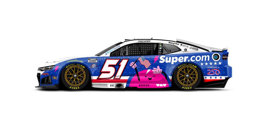 A graphic depicting the No. 51 Chevrolet.