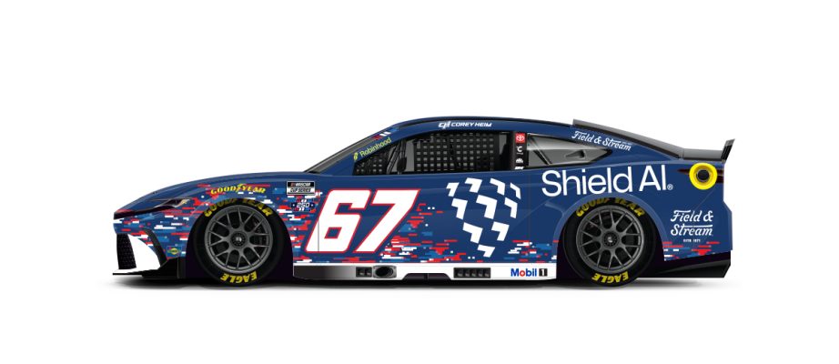 A graphic depicting the No. 67 Toyota.