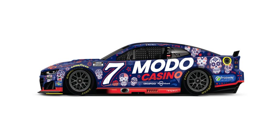A graphic depicting the No. 7 Chevrolet.