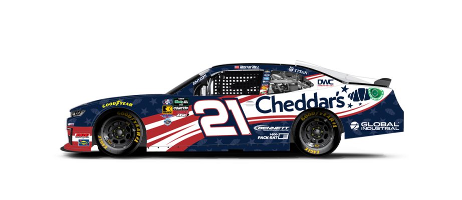 A graphic depicting the No. 21 Chevrolet.