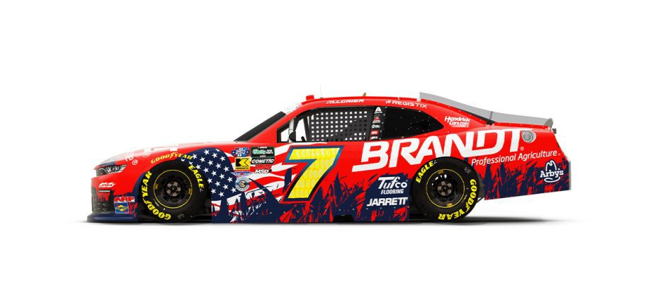A graphic depicting the No. 7 Chevrolet.