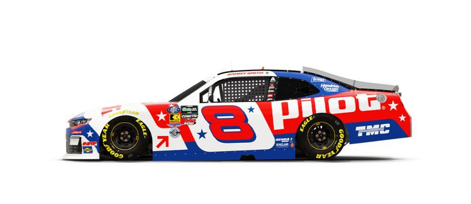A graphic depicting the No. 8 Chevrolet.