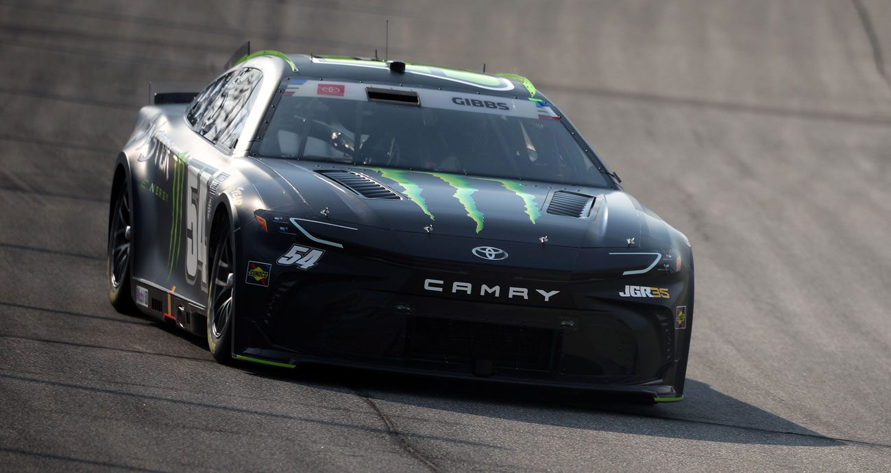 Ty Gibbs drives at Chicagoland in NASCAR Cup Series practice.