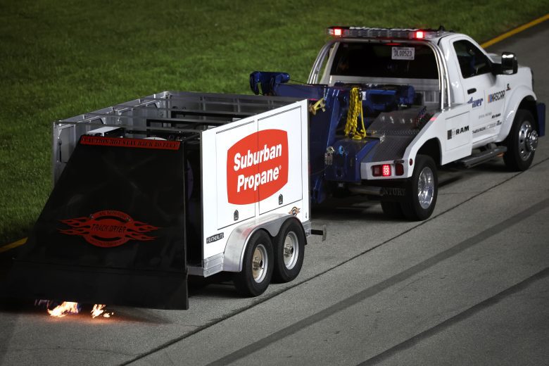 Track drying at the track.