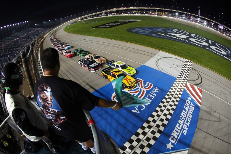 View of green flag.