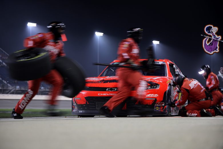 View of a pit stop.