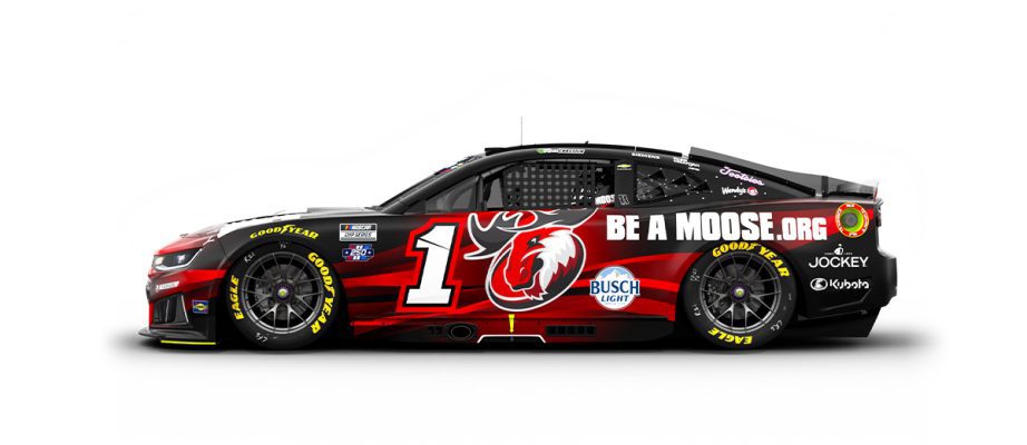 A graphic depicting the No. 1 Chevrolet.