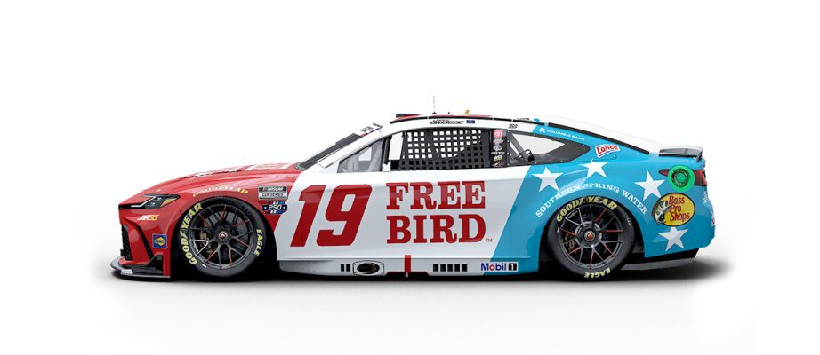A graphic depicting the No. 19 Toyota.