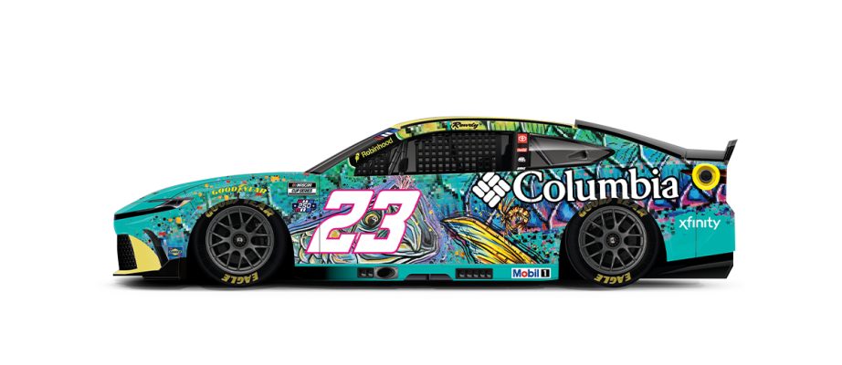 A graphic depicting the No. 23 Toyota.