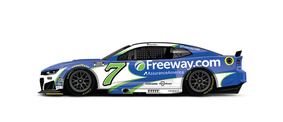 A graphic depicting the No. 7 Chevrolet.