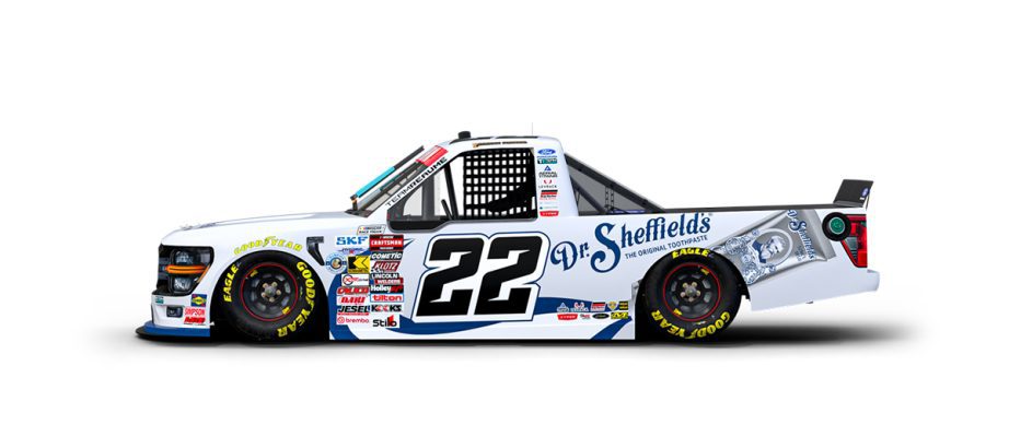 A graphic depicting the No. 22 Ford.