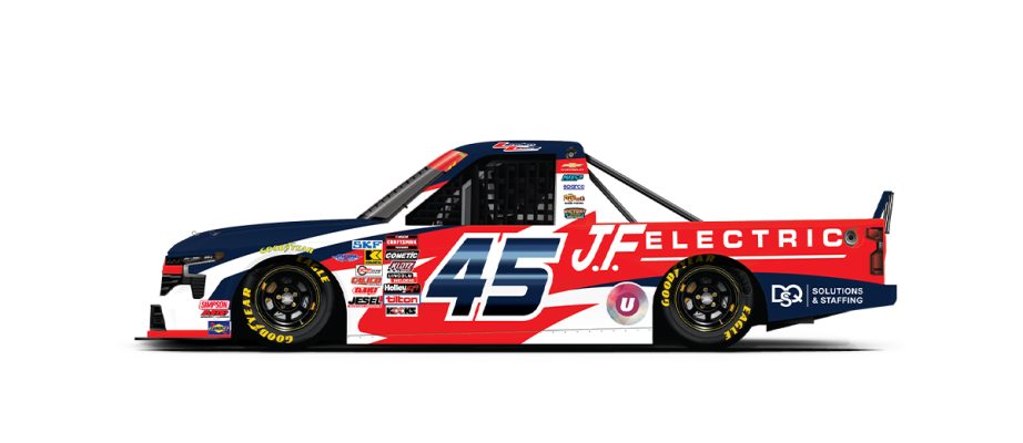 A graphic depicting the No. 45 Chevrolet.