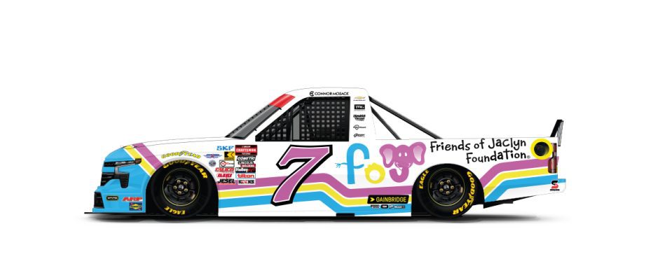 A graphic depicting the No. 7 Chevrolet.