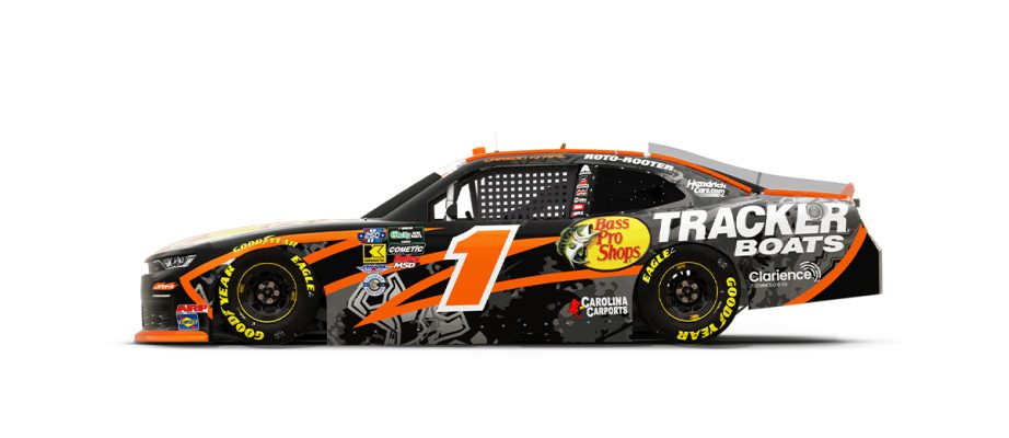 A graphic depicting the No. 1 Chevrolet.
