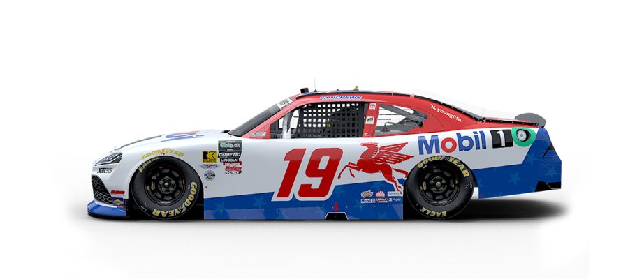 A graphic depicting the No. 19 Toyota.