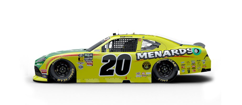 A graphic depicting the No. 20 Toyota.