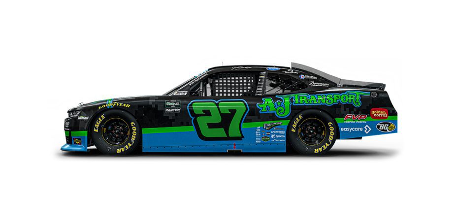 A graphic depicting the No. 27 Chevrolet.
