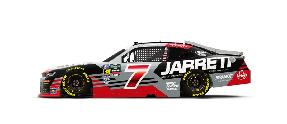 A graphic depicting the No. 7 Chevrolet.