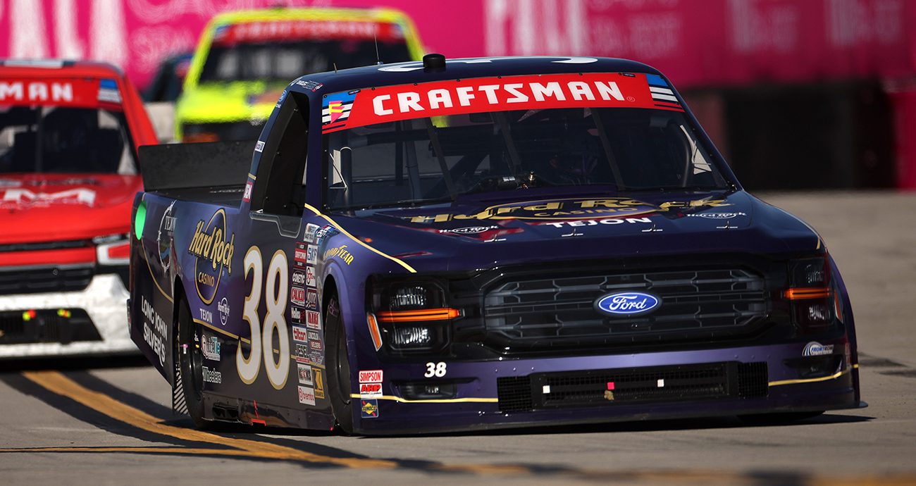 Chandler Smith drives in the Craftsman Truck Series at Naval Base Coronado.
