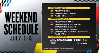 Promo Image for Weekend schedule for EchoPark Speedway, Lime Rock Park