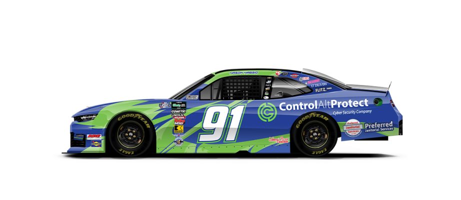 A graphic depicting the No. 91 Chevrolet.