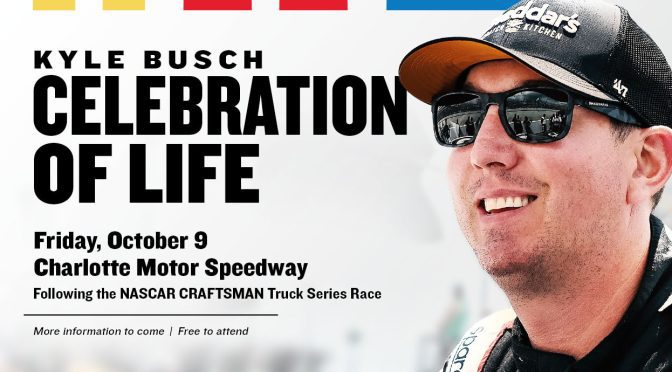 Featured Image for Public memorial service to honor Kyle Busch set for Charlotte fall weekend