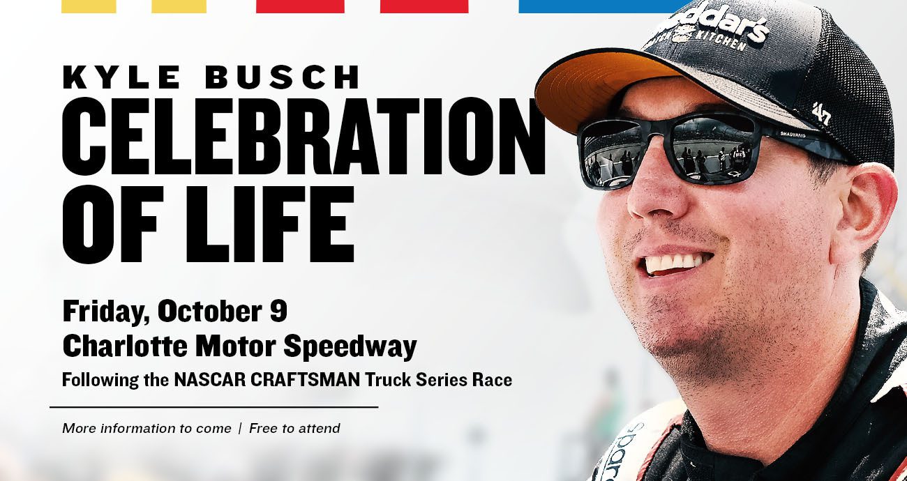 A graphic depicting Kyle Busch.