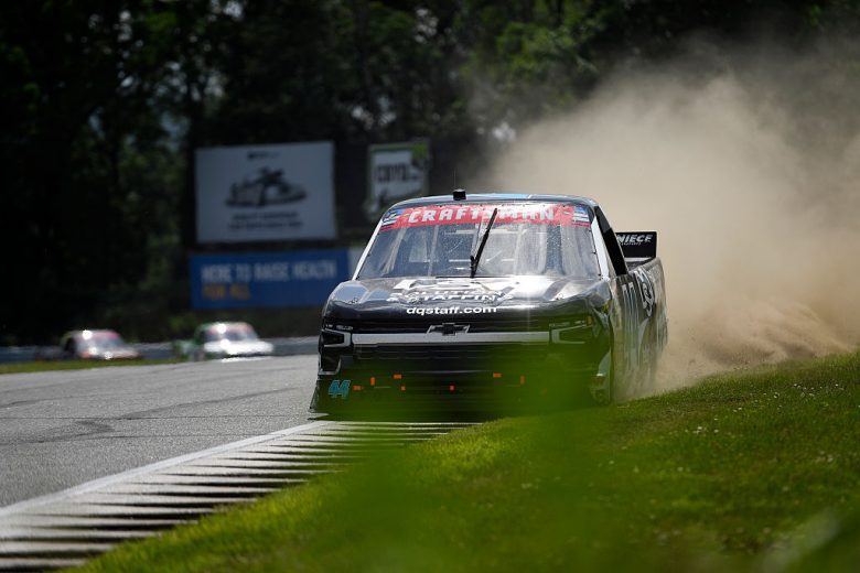 Andrés Pérez drives at Lime Rock.