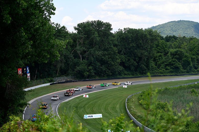 A general view of racing at Lime Rock.