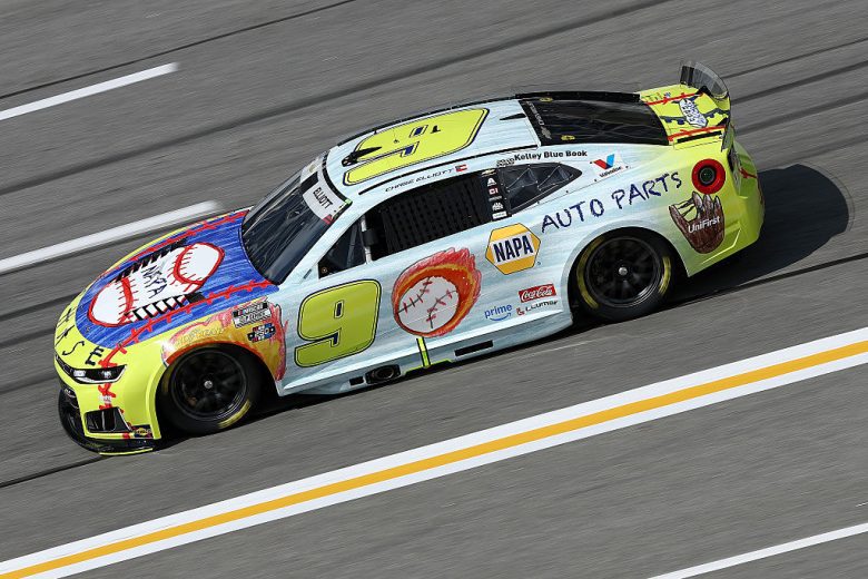 Chase Elliott drives at EchoPark.