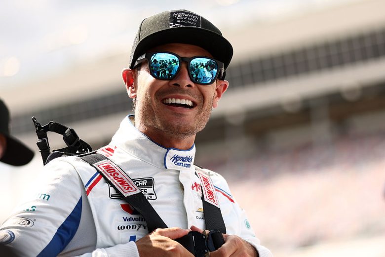 Kyle Larson smiles.