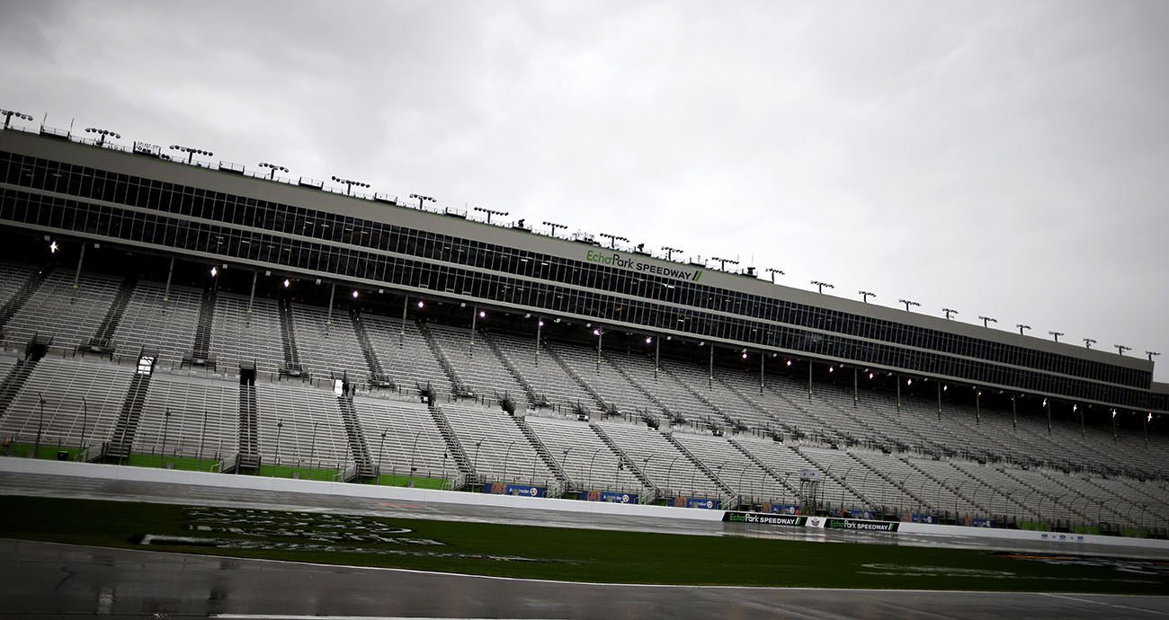 cup series echopark rain inclement weather